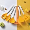 6 шт. Нейлоновая вертикальная силиконовая кухонная утварь с антипригарным покрытием, набор кухонных принадлежностей, лопатка, ложка, кухонный инструмент с подставкой для хранения