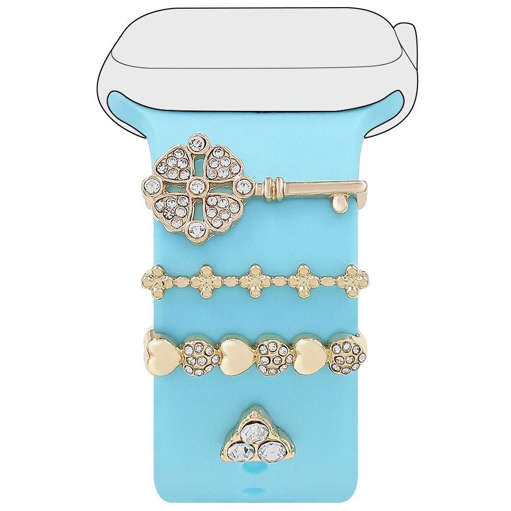 Diamond Strap Decorative Ring Watch Band Metal Charms New Ornament for Apple Watch Band Smart Watch