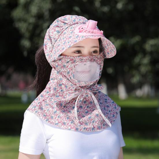 Защита от солнца с цветочным принтом, безопасное охлаждение, моющийся садовый вентилятор, шляпа от солнца, походная шляпа