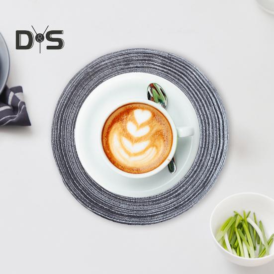 2 шт., набор противоскользящих ковриков для круглого стола, тканые салфетки, обеденный стол, нескользящие подставки для кухни, термостойкие подушечки для чаш, коврики для напитков