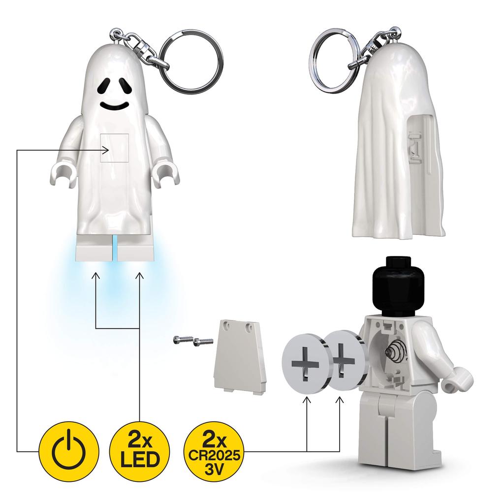 LEGO Monster Fighters Keychain Light Ghost Tall Figure - - 3" (KE48H)