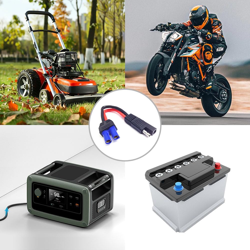 ESJNNK SAE Штекер EC5 Кабель 15см 10AWG Гнездовой штекер Разъем Штекер 1-48В Адаптер питания