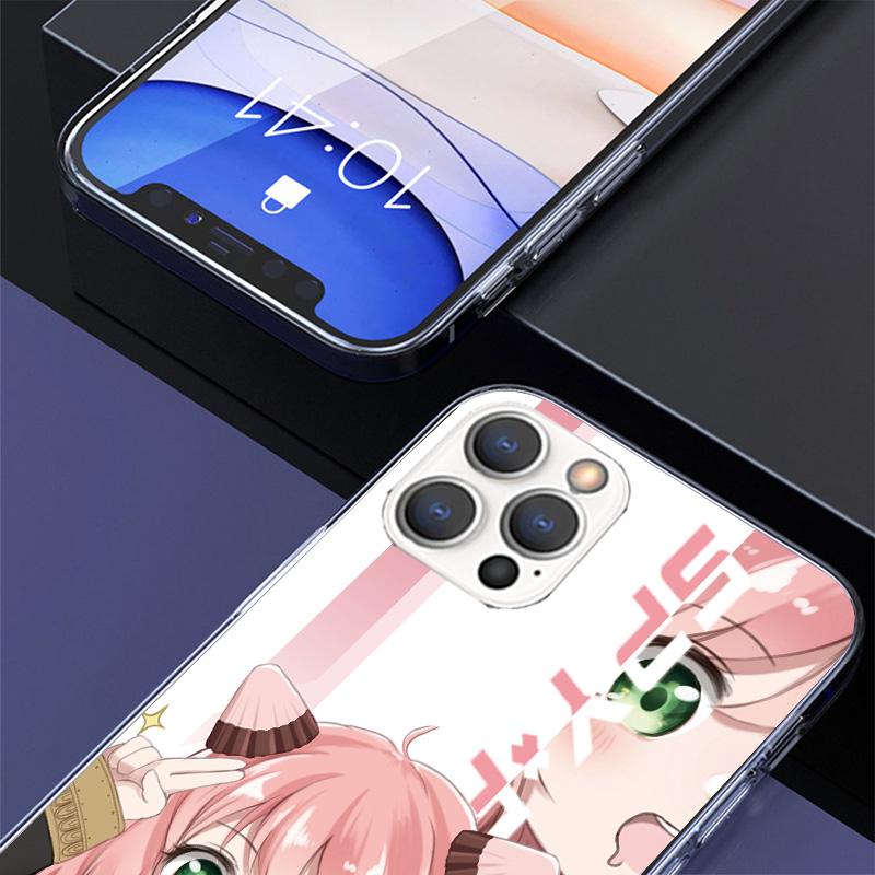 Чехол для телефона Anya из Spy Family, милый, для iPhone 16 17 Air 15 14 Pro Max 16E, чехол для телефона 13 Mini 12 11 7 SE 8, рисунок, подходит C