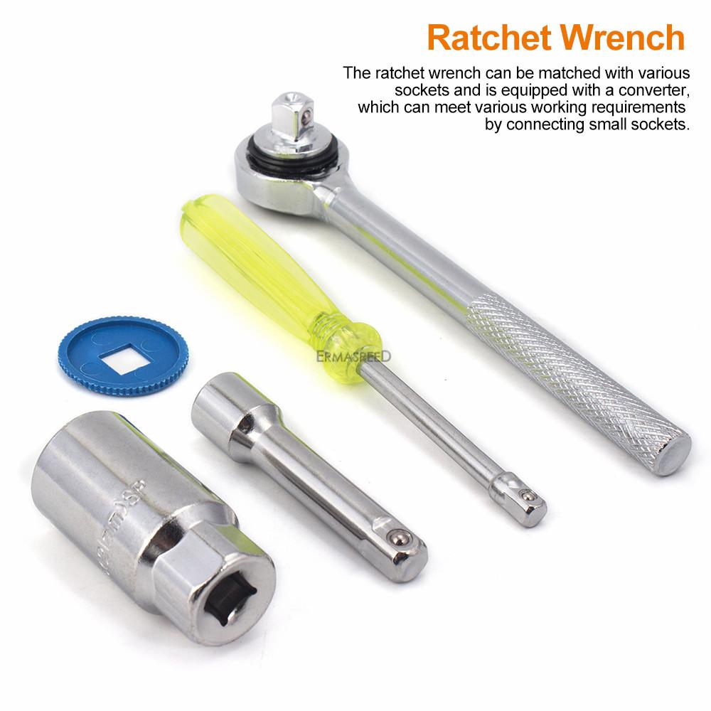 40 шт., инструменты для ремонта мотоциклов, 1/4 дюйма, 3/8 дюйма, комбинированный набор торцевых ключей, инструмент для ремонта, динамометрический ключ с трещоткой, комбинированный инструмент