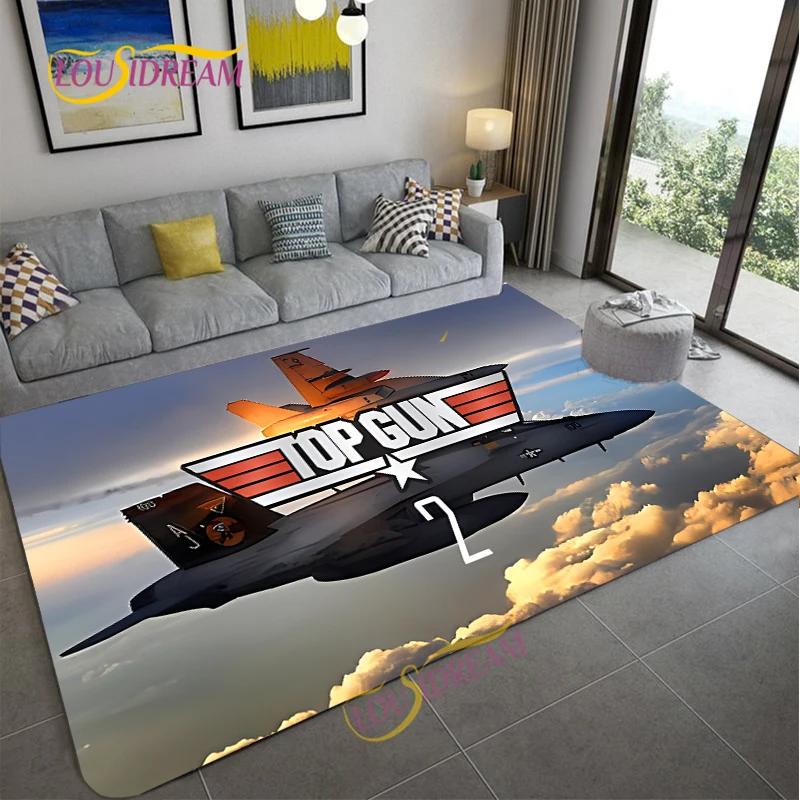 Ковер с узором логотипа Top Gun, Декоративные коврики с элементами из фильма, Современные коврики для пола в гостиную, Коврики для спальни, Ванной комнаты