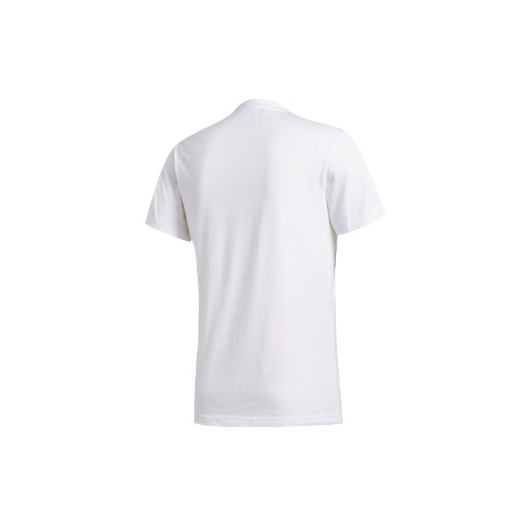 adidas Футболка с рисунком и длинным логотипом, мужские топы, белая FT2794