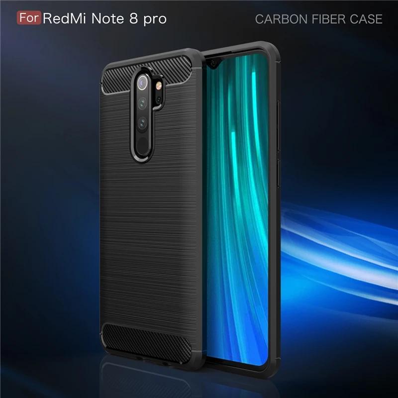 Для Redmi Note 8pro Note8 Pro Мягкий силиконовый чехол Противоударный матовый чехол для задней крышки для xaomi redmi note8pro Чехлы для телефонов из углеродного волокна
