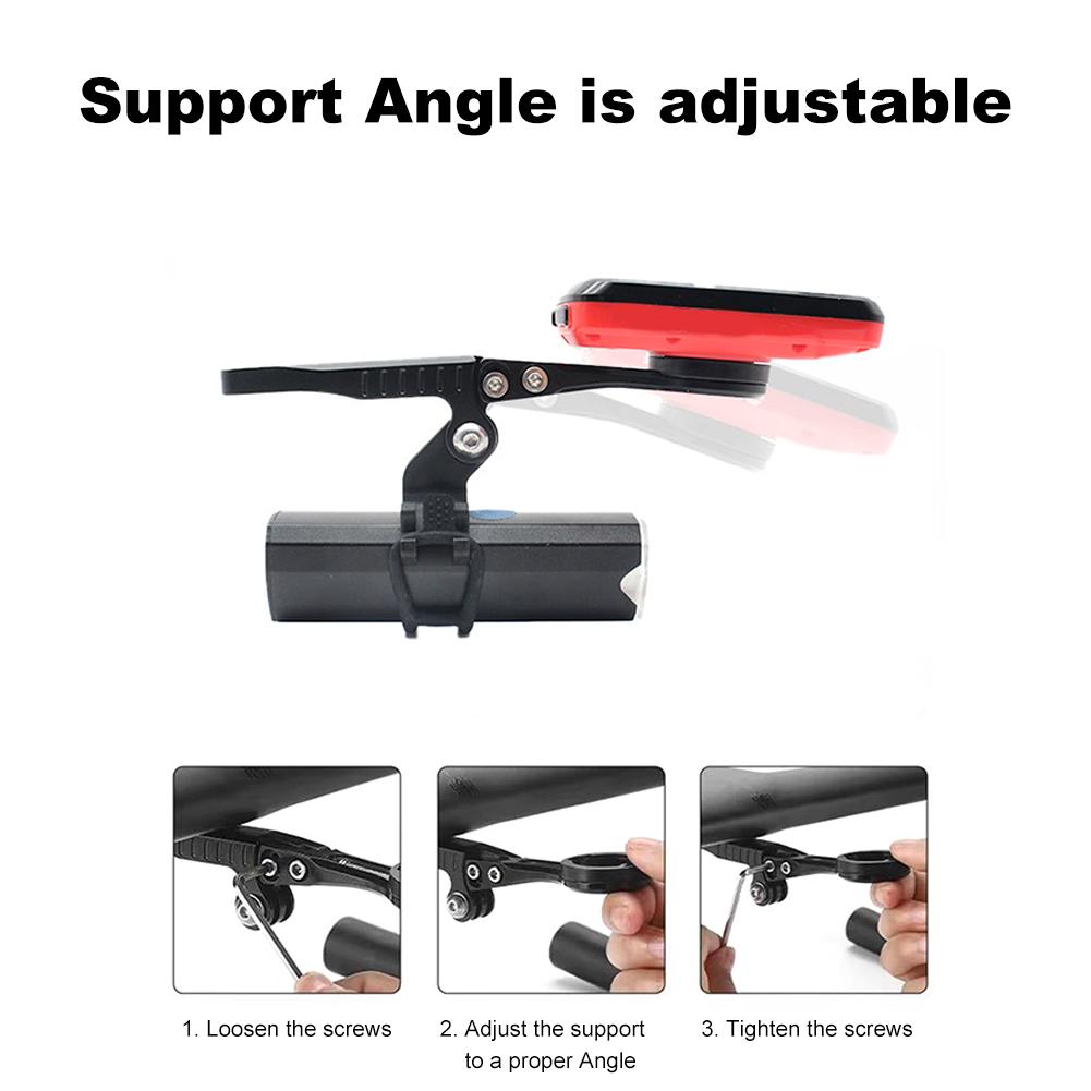 Bike Integrated Handlebar Computer Mount Adjustable Angle Bicycle Handlebar Computer Holder Aluminum Alloy for Garmin Bryton