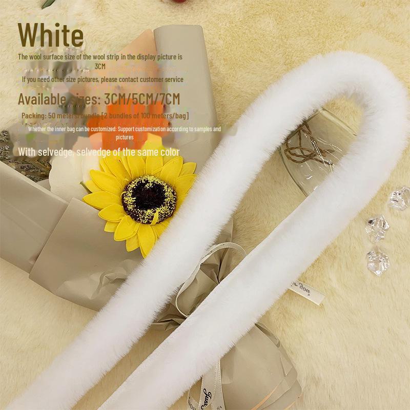 Искусственные меховые полоски для шляпы ханьфу в стиле тыквы - искусственные шарики из меха кролика рекс для рождественской одежды