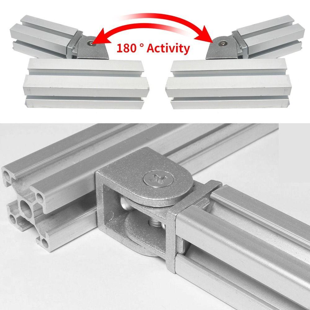 Sliding Base Hinge Connector Zinc Alloy Flexible Joint Connector Industrial Aluminum Profile