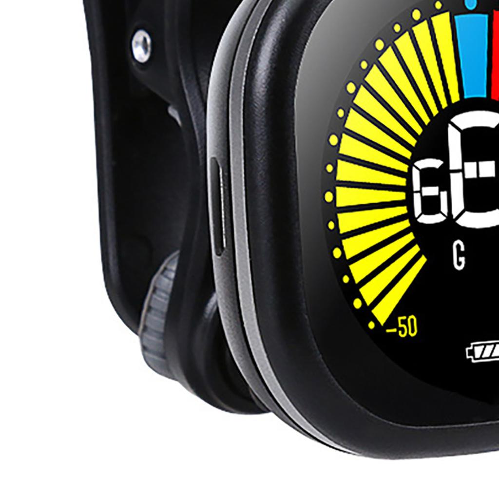 Guitar Tuner 12 Equal Temperament LCD Display Automatic Electronic Tuner With Rechargeable Battery for Violin Ukulele