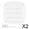 2 Air Vent Grill Louvered Replacement White