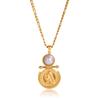 Элегантное ожерелье с имитацией жемчуга Youthway для женщин, ожерелье-портрет из нержавеющей стали с золотым покрытием, модное украшение, подарок для девушек