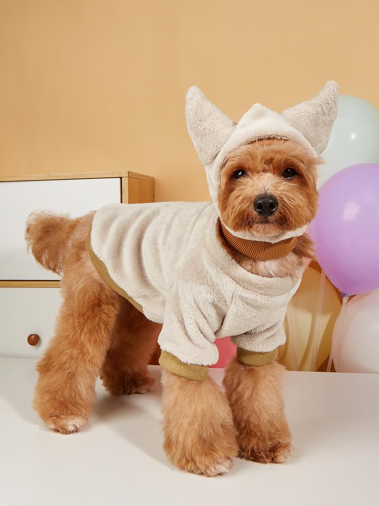 Dog Hoodie for Small Dogs Costume Soft Puppy Doggie Fuzzy Pet Clothes Cat Apparel for Daily Wear