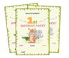 Darling Souvenir White Birthday Invitation Card 28 Pcs Fill or Write In Blank Invites Printable Party Supplies 5 X 7
