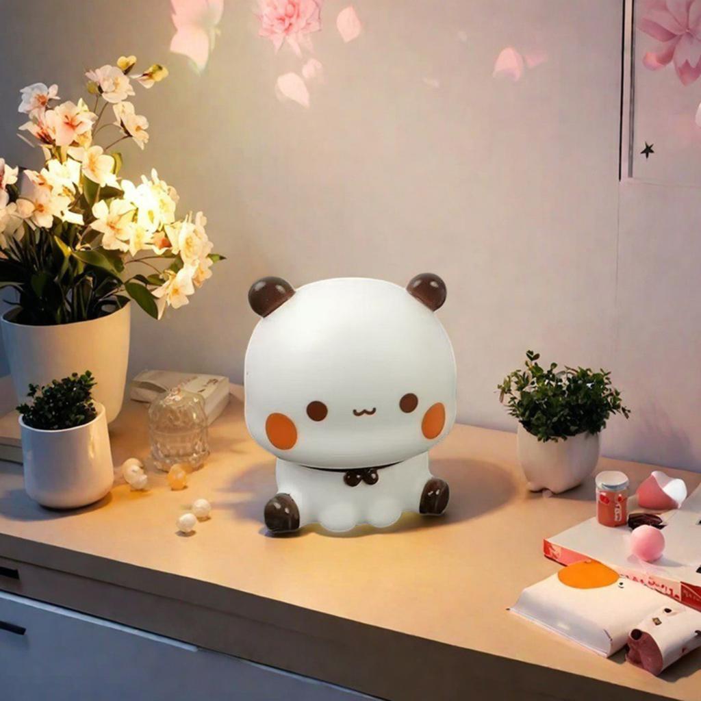 Yousheng Cartoon Panda Night Light LED Lamp Touch Control Dimmable Soft Lighting Flicker Free Novelty Animal Touch Night Lamp