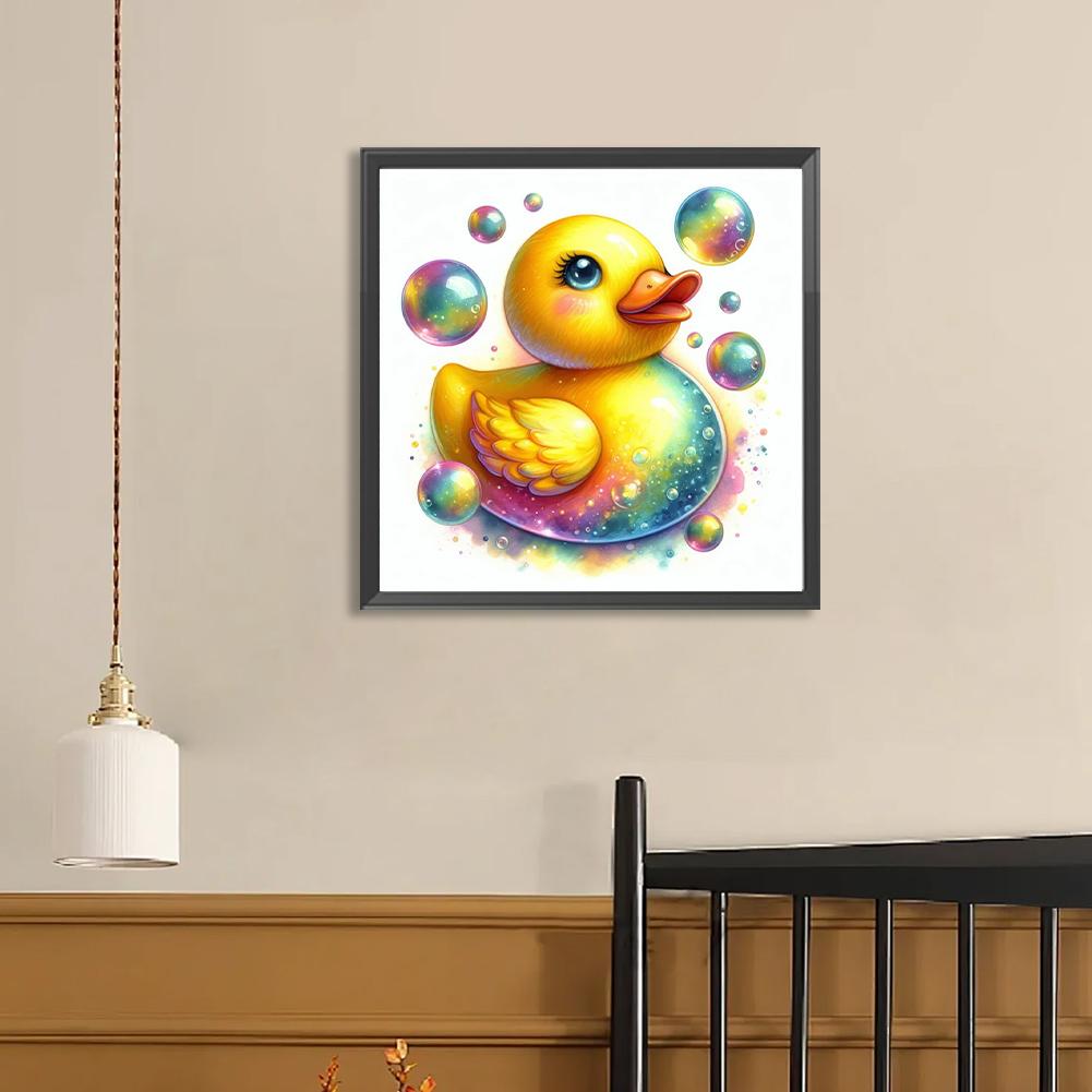 5D DIY полная круглая алмазная картина Утка Набор для домашнего декора Искусство Ремесло 40x40см.