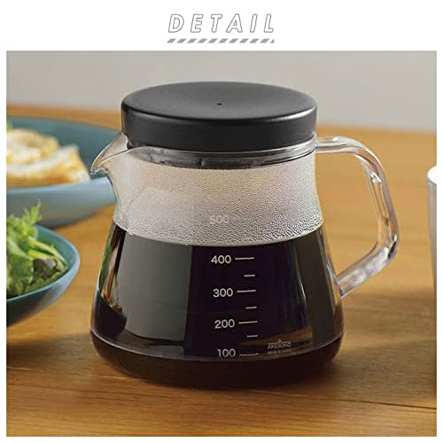 Akebono Sangyo Unbreakable Coffee Server, 500ml, Made In Japan, Resin, Microwave and Dishwasher Safe, with Graduations, Outdoor Use, TW-3732