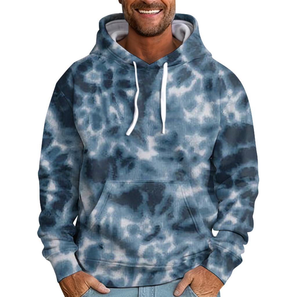Мужская свободная толстовка с капюшоном с принтом, мужская повседневная модная спортивная толстовка