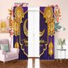 Ramadan Auspicious Lantern Moon Prayer Printed Curtain Polyester Material Suitable Bedroom Living Room Curtains Set Of 2 Made Decor