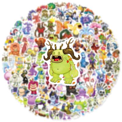 100 шт. Наклейки для музыкальной игры My Singing Monsters, Маленькие водостойкие наклейки для холодильника, гитары, ноутбука, скейтборда, украшение для игрушек