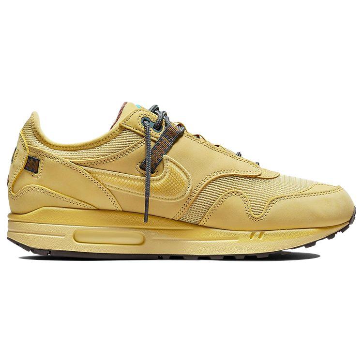 Travis Scott X Nike Air Max 1 Saturn Gold Unisex Sneakers Tan Tea-Tree-Mist Tent DO9392-700