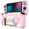 Protective Case Compatible with PlayVital Soft TPU Slim Case Cover for Switch with Colorful ABXY Button Cap Switch, [Cute Kitten]