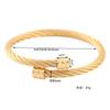 European American Trend Multi-Color Stainless Steel Titanium Steel Punk for Bracelet for Men Gold Wire Head Fashionable Bangles