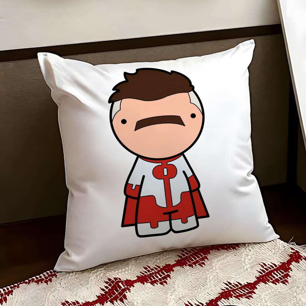 IInvincible OOmni Man Cushion Cover Reversible Soft Durable Pillow Cover Home Car MultiScene Use for Daily Comfort