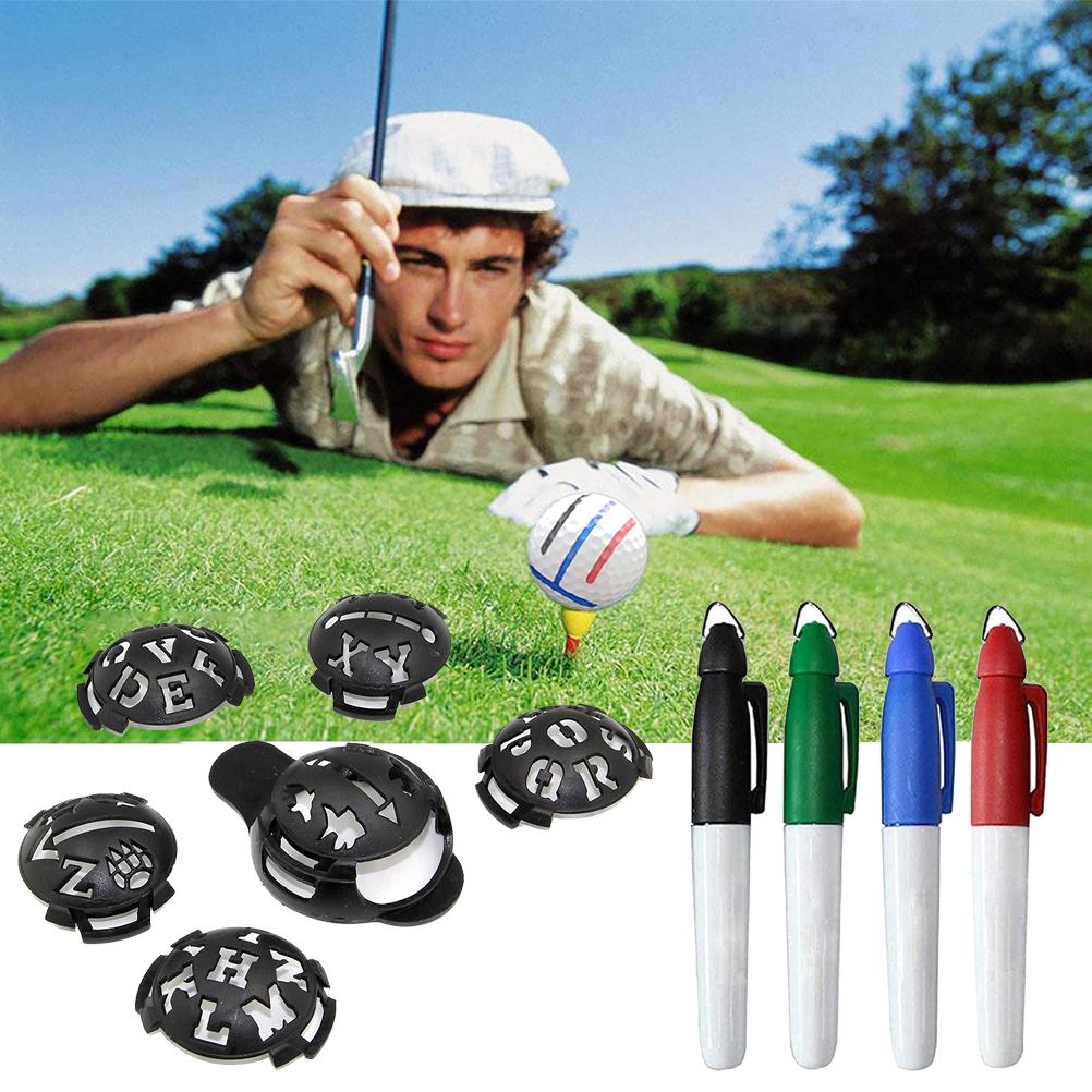 6pcs Ball Lines Marker Letters Pattern Drawing Tool Template Liner for Games  Acessory with Four