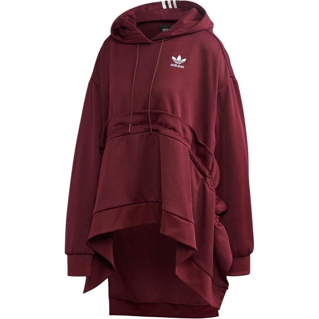 adidas Оригинальная модная удобная толстовка с капюшоном и длинным рукавом в полоску для женщин с капюшоном темно-фиолетового цвета FT9889
