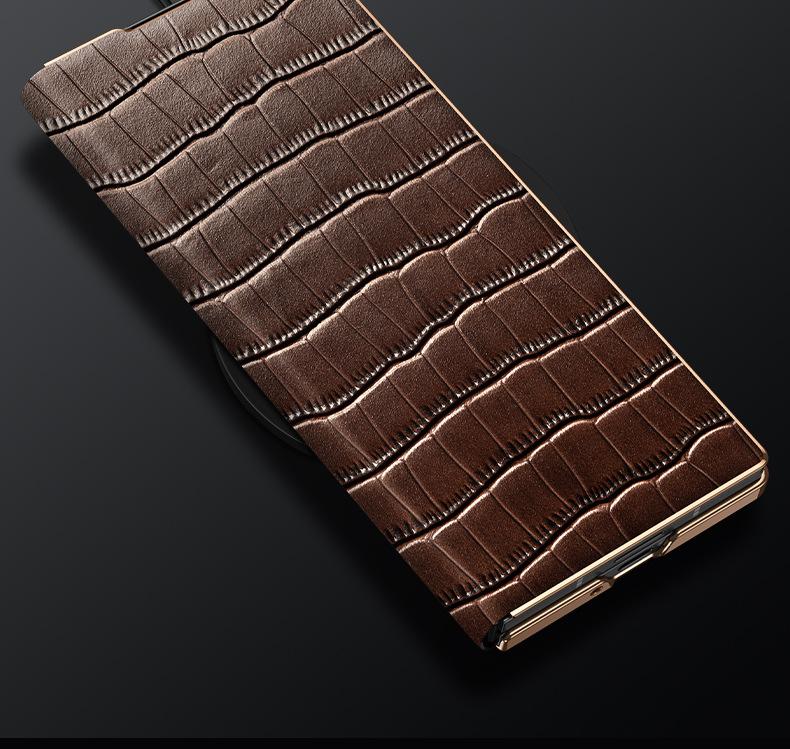 Чехол-книжка с магнитной застежкой для телефона Samsung Z Fold 7, защитный чехол с узором под крокодила, совместимый с Samsung Z Fold 6 5 4
