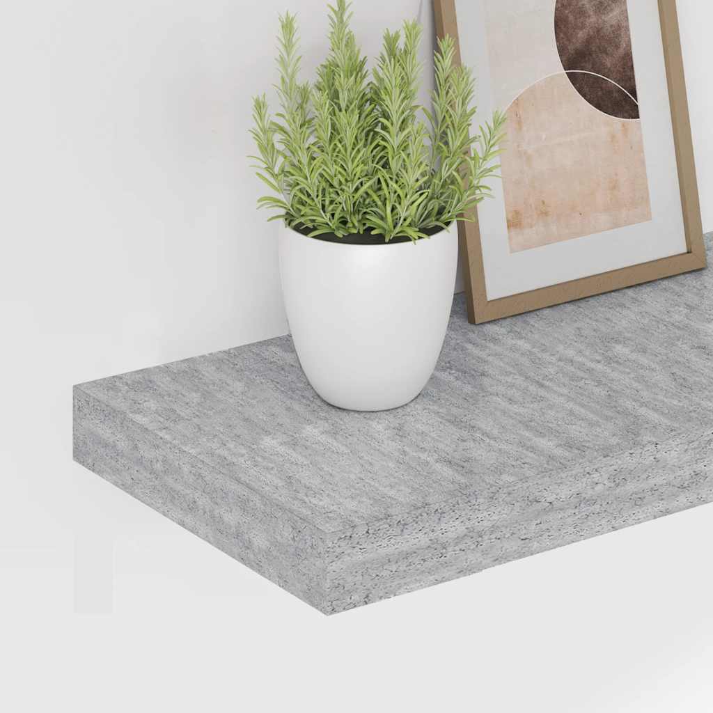 Vidaxl Półka Ścienna, Szarość Betonu, 90 X 23,5 X 3,8 Cm, Mdf