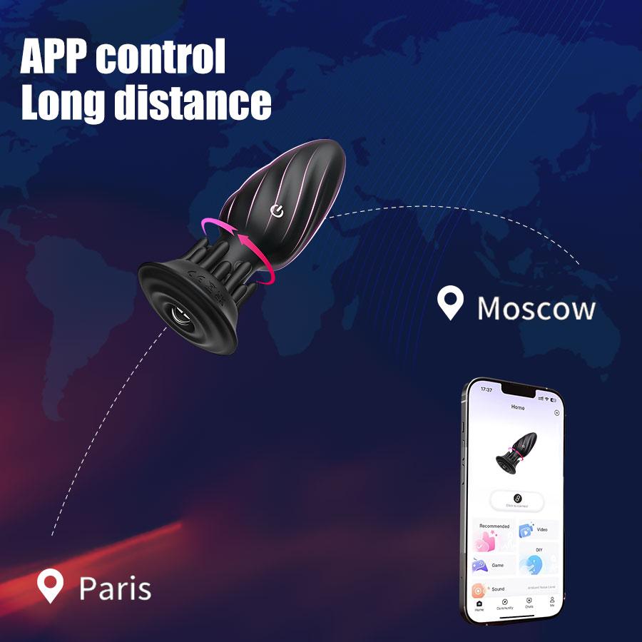 360° Дистанционное Управление Вращающаяся Вилка Анальный Вибратор Ди лдо Силиконовый Массажер Простаты Анальная Пробка-Заглушка Расширитель Секс-Игрушки для Женщин Мужчин Вставляемый Мастурбатор