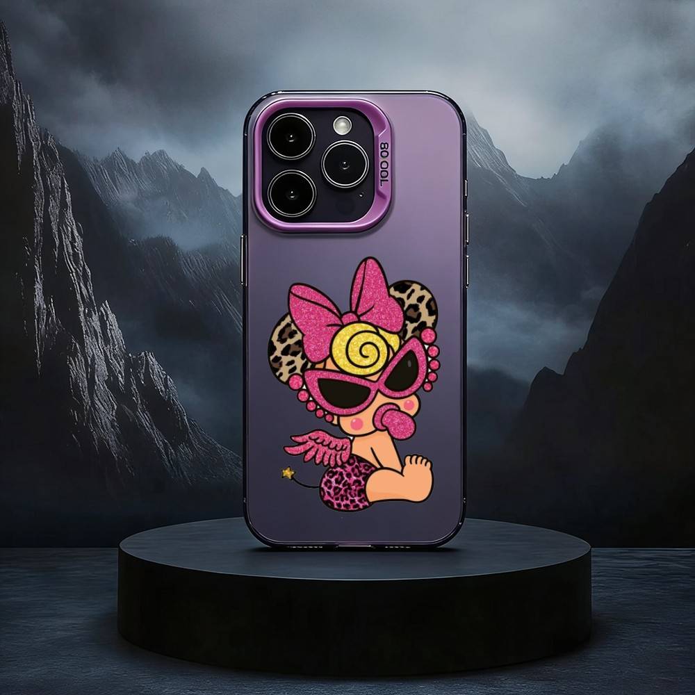 Чехол для телефона H-Hysteric M-Mini Для iPhone17,16,15,14,13,12,11 Plus,Pro Max Черный Конфетный серебристый чехол для телефона