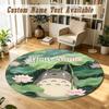 My Neighbor Totoro Personalized Round Rug Support Custom Name, Soft Home Decor Mat
