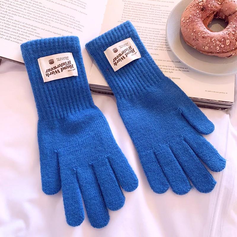 Winter Knitted Touchscreen Gloves Adults Long Wrist Warm Windproof Cycling Commuting Unisex