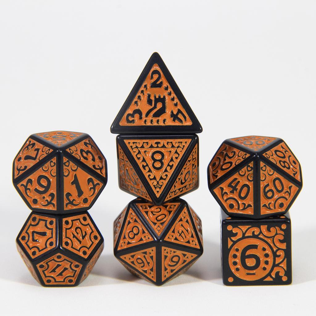 DND Dice Набор многосторонних игральных костей 7 шт. Текстуры Узоры игральных костей для DNDGame RPG Настольные игры Аксессуары Хобби Праздничный подарок