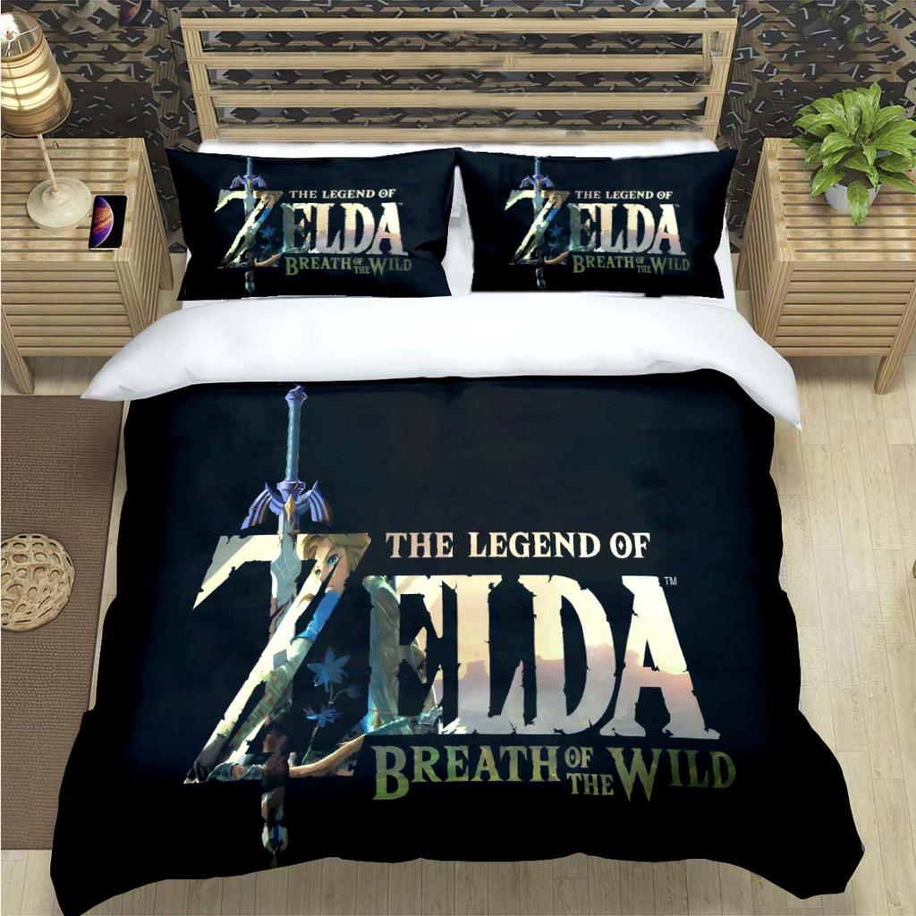 Модные Классические Захватывающие Игры Z-Zelda Принт Комплекты Постельного Белья Постельные Принадлежности Набор Пододеяльник Комплект Покрывала Постельное Белье Роскошный Подарок