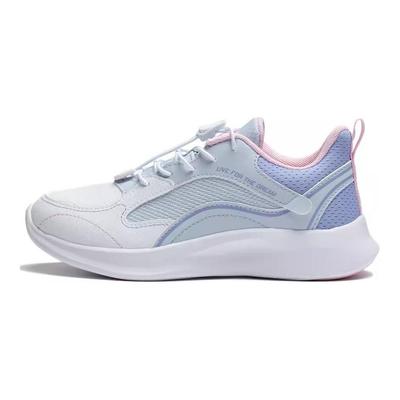 Li Ning Kids Синтетическая кожа Ling Yue 3.0 Модная амортизирующая дышащая повседневная обувь Детская повседневная обувь Белый Синий YKCU240-2