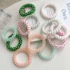Colorful Sweet Elastic Hair Tie Headwear Telephone Wire Hair Rope Spiral Cord Hair Ring  Lady