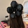 Pearl Sponge Puff Flower Hair Claw Korean Style Exaggerated Crab Clip Scrunchies Shark Clip  Daily