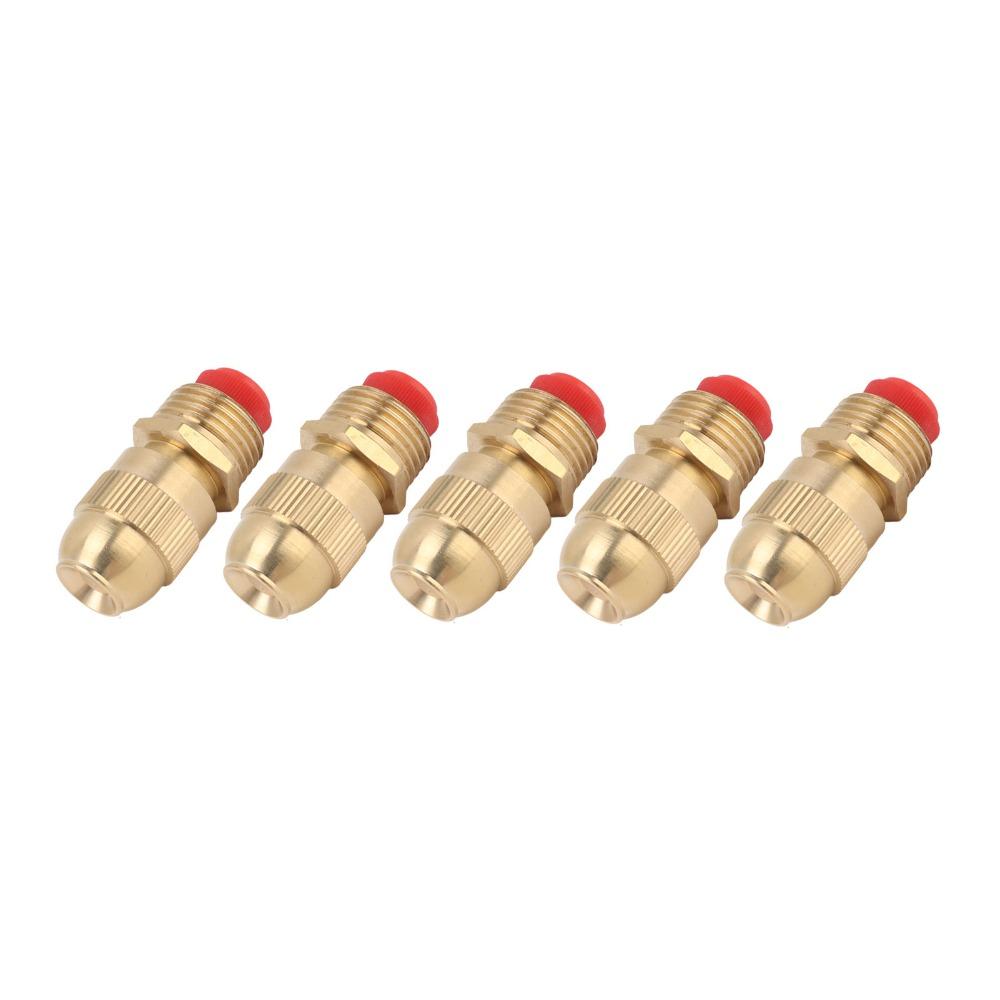 5PCS G1/2 Male Thread Misting Nozzle Gold Irrigation Nozzle Water Spray Head  Garden Irrigation
