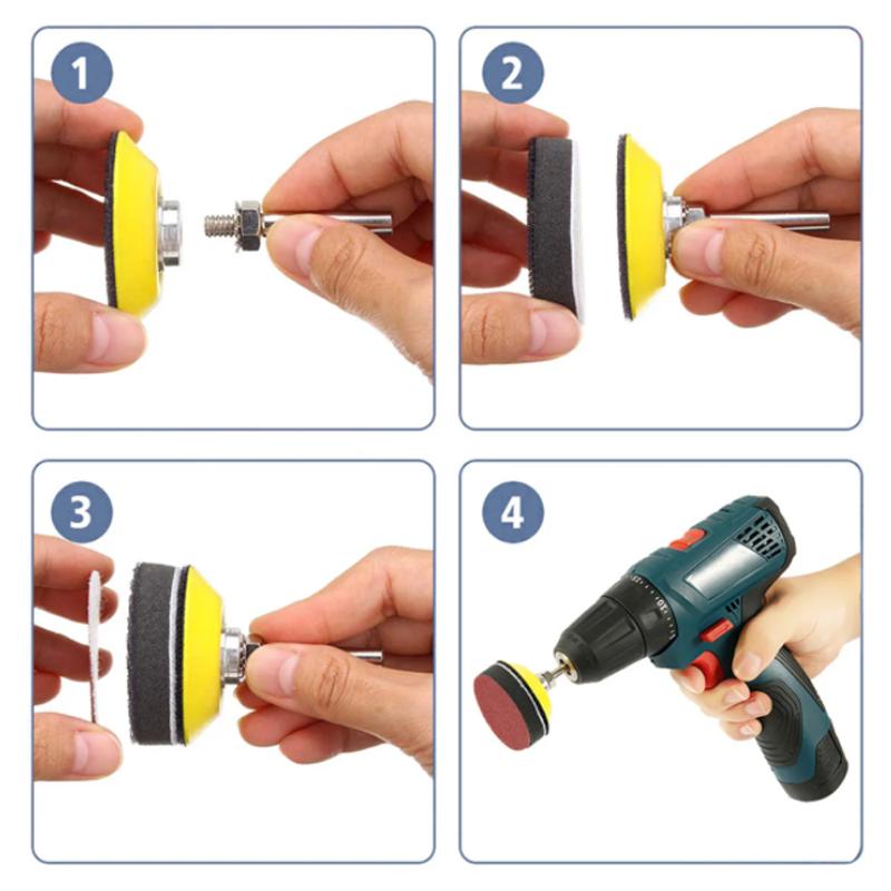 240 шт. 2-дюймовые 50-мм шлифовальные диски, набор абразивных полировальных дисков зернистостью 80-3000 для роторного инструмента Dremel, наждачная бумага, аксессуары