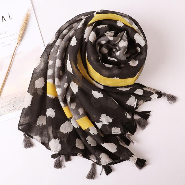 Брендовый дизайнерский женский шарф, теплый принт, пляжный саронг, шали, роскошные хлопковые и льняные банданы, мусульманский хиджаб, женские шарфы с кисточками, парео