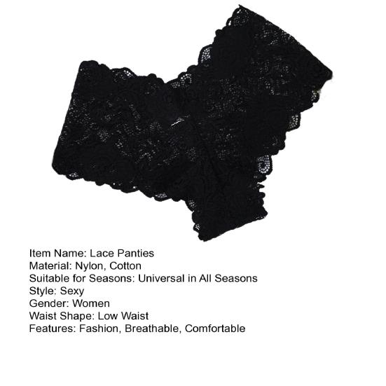 Women's Sexy Lace Panties Cheeky V Waist Hipster Bikini Underwear Floral Lace Low Waist Boyshorts Briefs