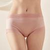 Silk Underwear for Women Breathable Comfortable Made of Mulberry Silk Lace Sexy Plus Size Seamless Medium High Waist Triangle Panties