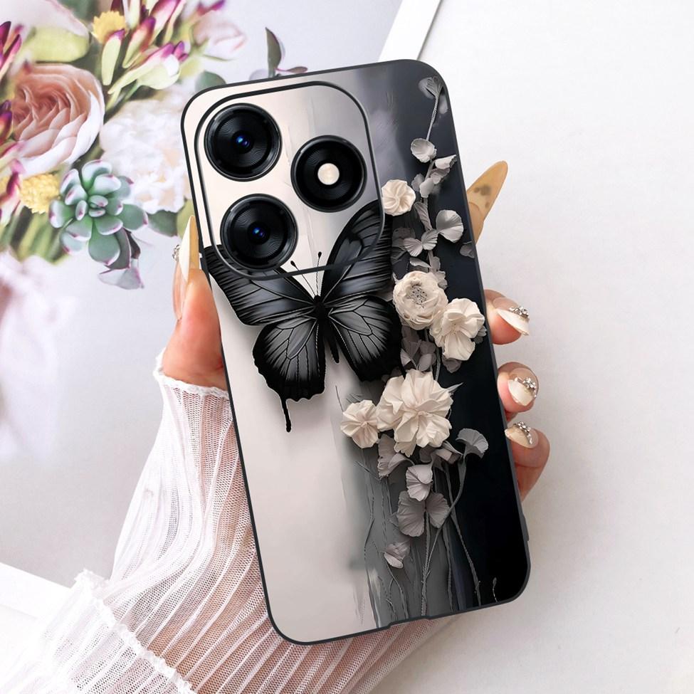 Case For Tecno Spark 10 Cover KI5q Cute Cat Fashion Butterfly Painted Casing For Techno Spark 10 Bumper