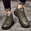 Официальные мужские ботинки на шнуровке из спилковой кожи для зимнего платья, уличные ботинки Ankel, высококачественные нескользящие, удобные для носки в пустыне