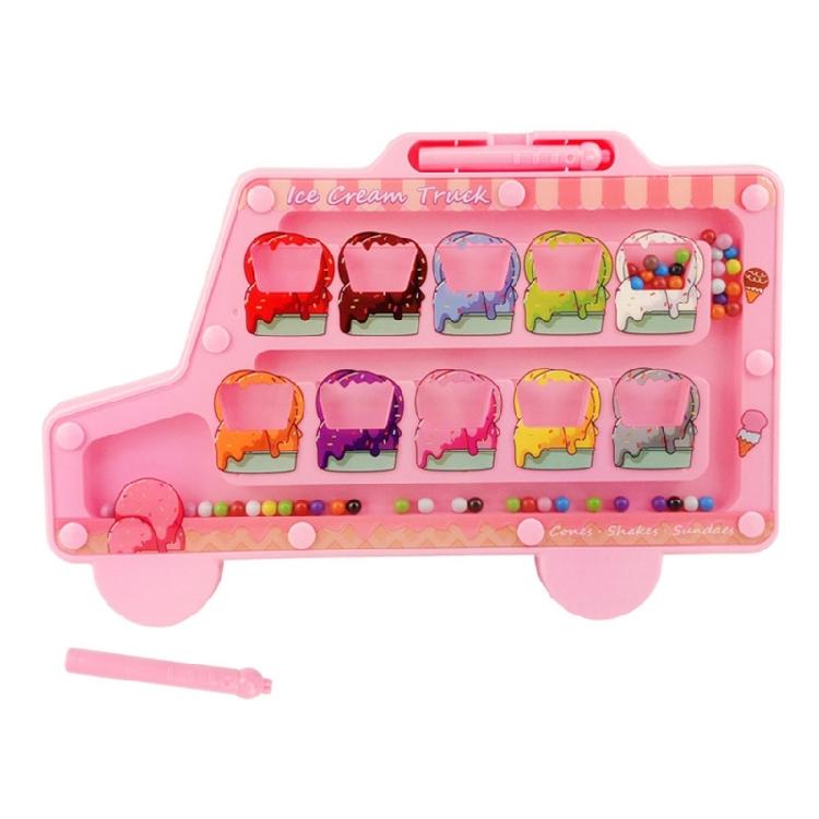 Обучающая головоломка для дошкольников, когнитивная игрушка, магнитный лабиринт с бусинами, игрушка для сортировки цветов для детей, сенсорное развитие